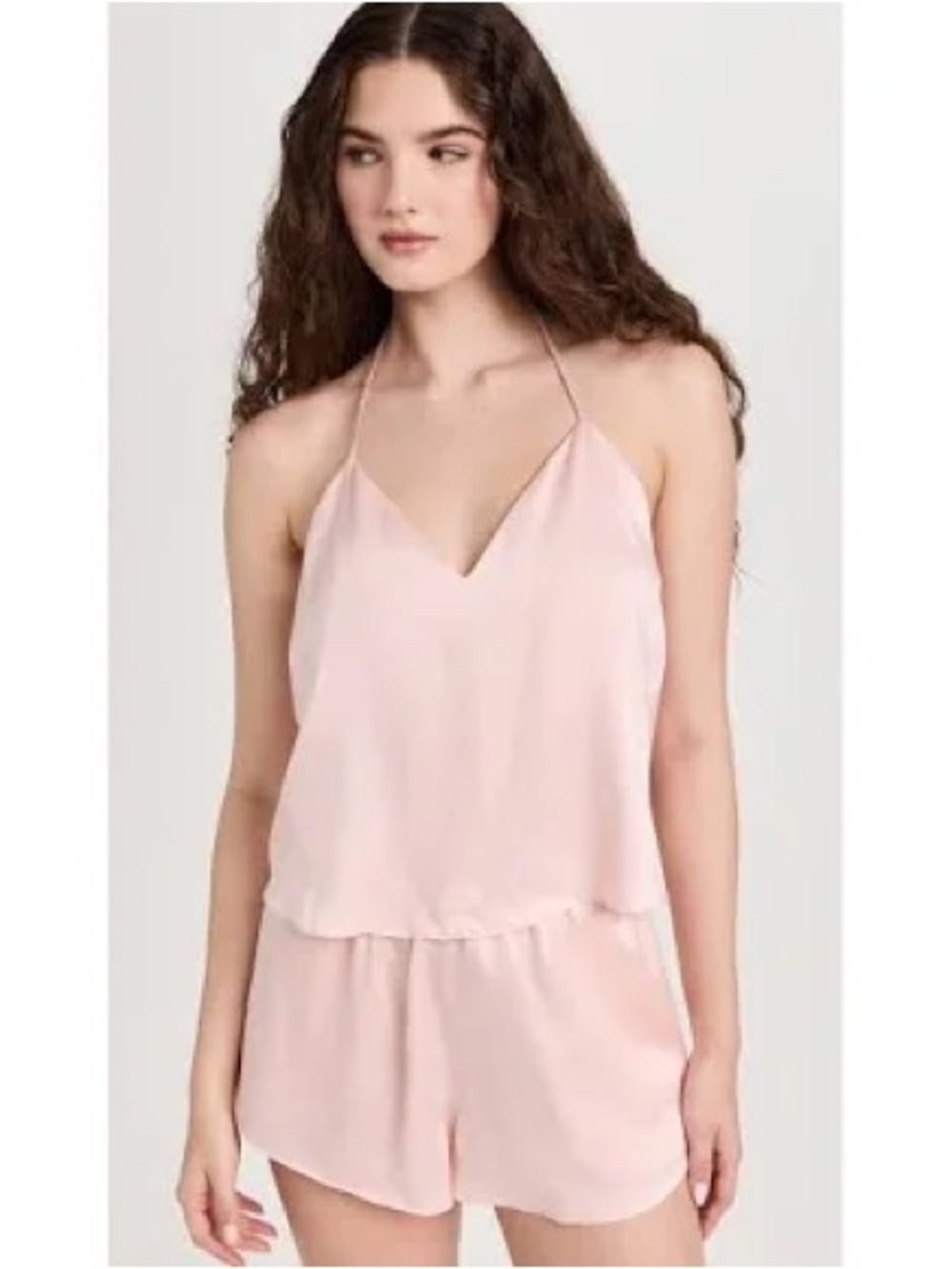 Lunya Silk Halter Tank Short Set
